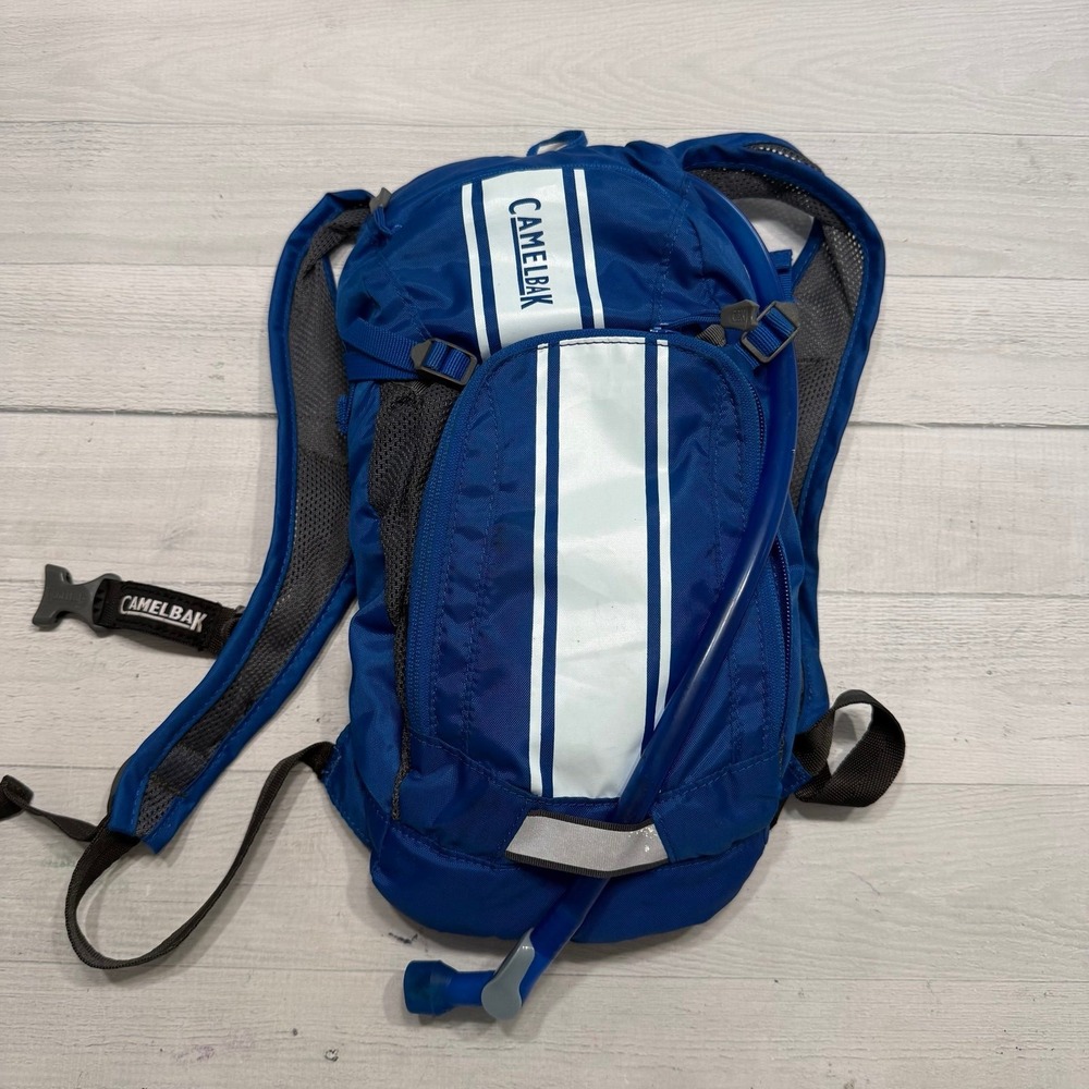 CamelBak Mini M.U.L.E 3L Hydration Backpack Kids' blue and white